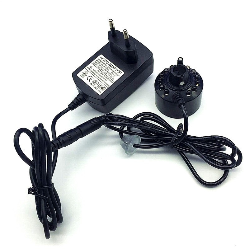 Terrarium Fogger Ultrasonic - 12 LED AC 100-240V przemysłowe inkubator